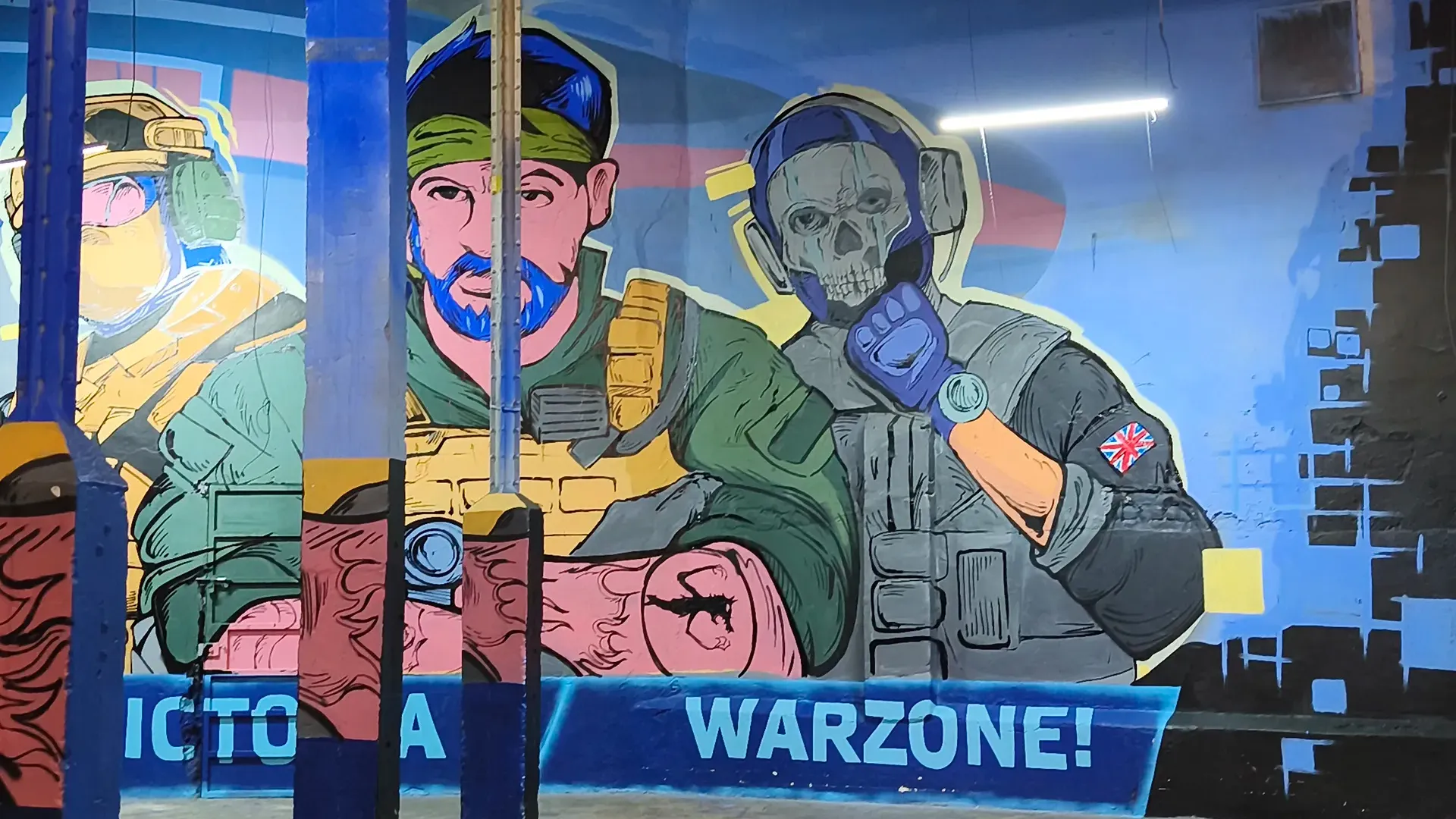 Mural de Warzone Verdansk en la Ex Fábrica de Harina, Ciudad de México